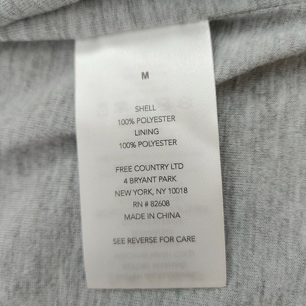 Free Country Windbreaker Jacket Mens Medium Black Lined Hooded Full Zip Outdoor - Picture 10 of 12